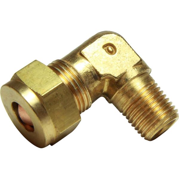 AG Brass Male Elbow Coupling 3/8" x 1/4" BSP Taper Packaged