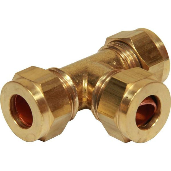AG Brass Tee Coupling 1/2" x 1/2" x 1/2" Packaged