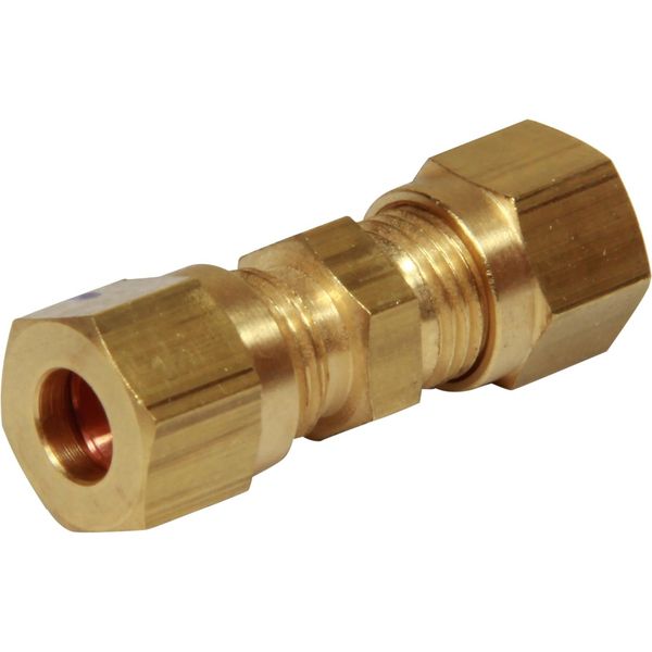 AG Brass Straight Coupling 6mm x 6mm Packaged