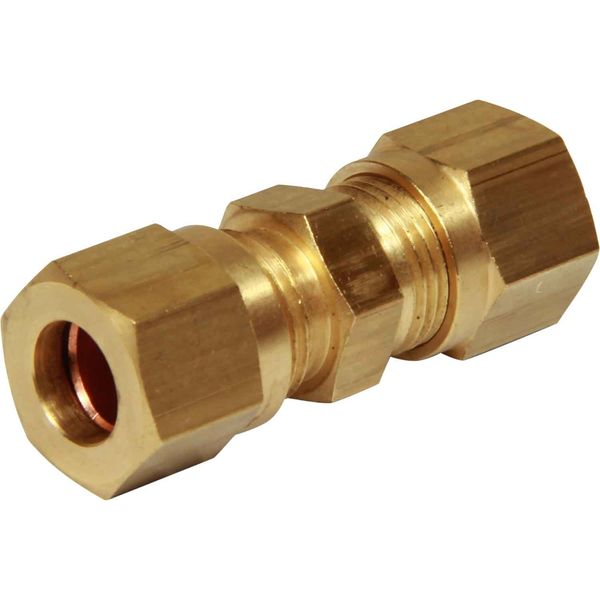 AG Brass Straight Coupling 8mm x 8mm Packaged