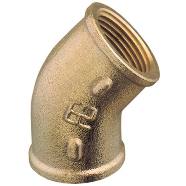 45 Degree Brass Elbow with 1/2" BSP Female Ports