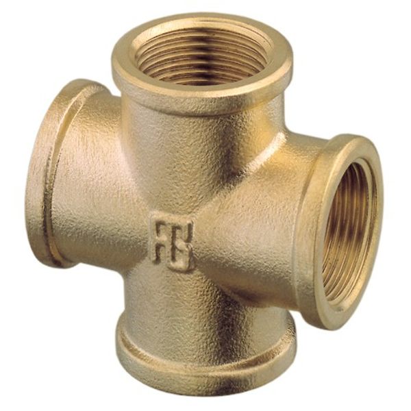 Cross Fitting 1-1/4" BSP Female (Brass)