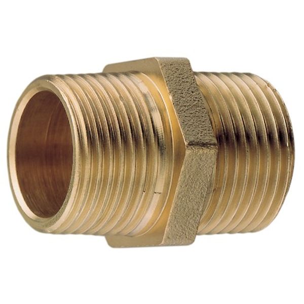 Brass Equal Hex Nipple 4" BSP