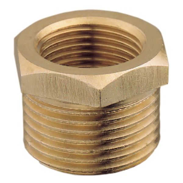 Brass Hex Bush 2" BSP Taper Male x 1-1/4" BSP Female