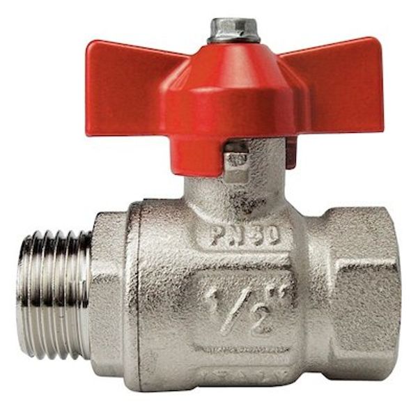 AG Tee Ball Valve PN50 1/2" BSP Male to Female Packaged