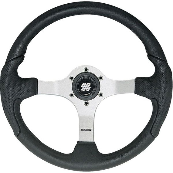 Ultraflex Nisida Steering Wheel (350mm / Black & Silver)