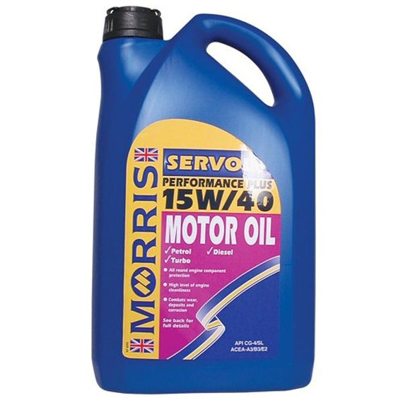 Morris Servol 15W-40 Multigrade Engine Oil 5L (Each)