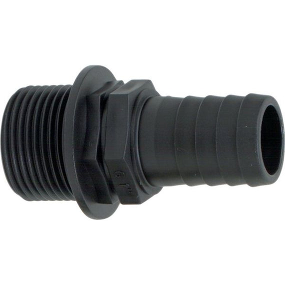 AG Plastic Hose Tail Fitting (1-1/4" BSP Male / 38mm Hose)