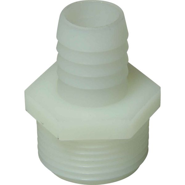 AG Plastic Connector 1" NPT - 3/4" Hose Packaged