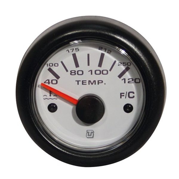 Uflex Water Temperature Gauge 40-120°C White