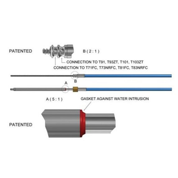 Ultraflex M90 Low Friction Steering Cable 12ft