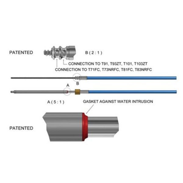 Ultraflex M90 Low Friction Steering Cable 9ft