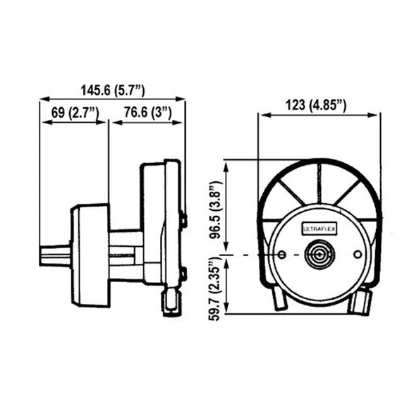 Ultraflex T67W Steering Helm 55hp with White Bezel