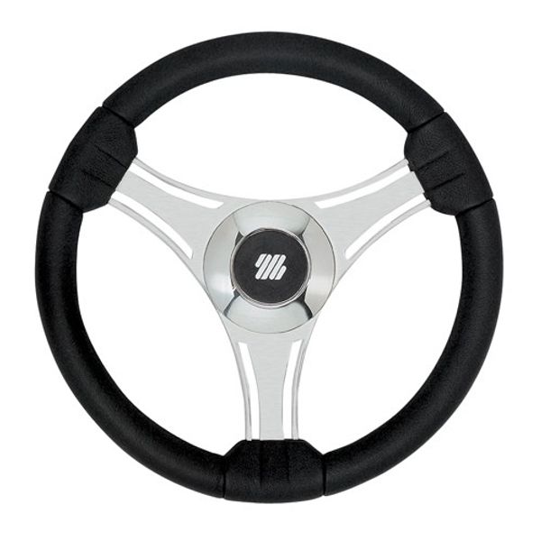 Tavolara Steering Wheel with Centre Cap (350mm / Black & Silver)