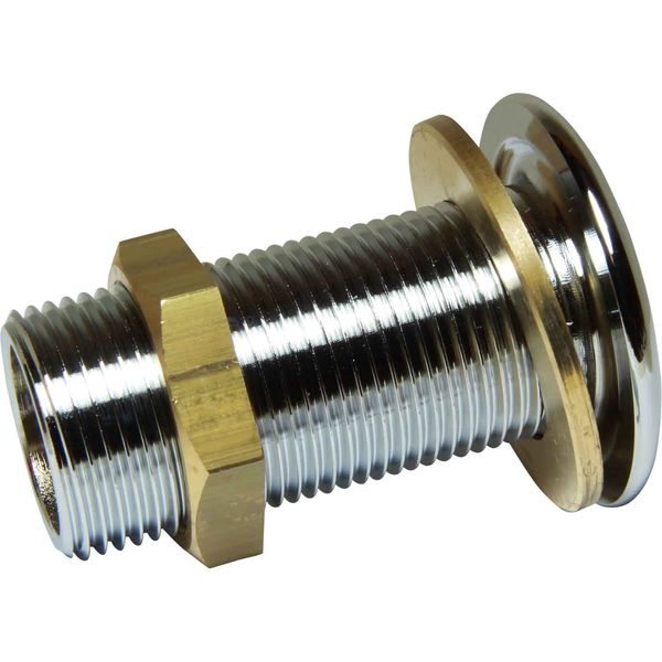 Maestrini Chrome Brass Skin Fitting (Domed, 1" BSP, 77mm Long / Packaged)