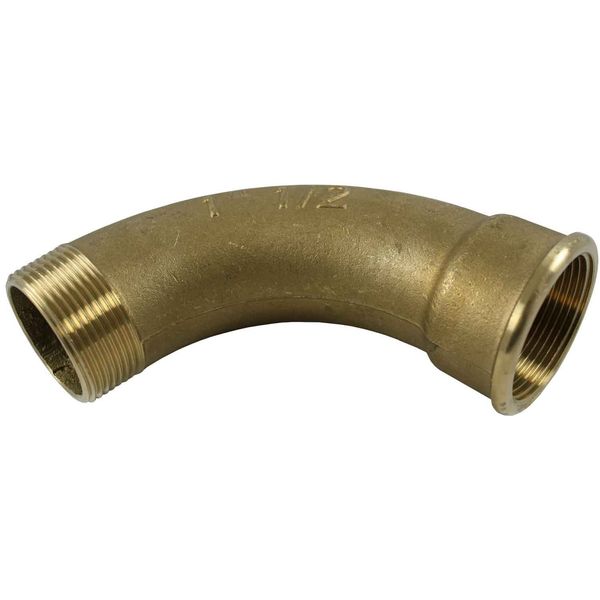 Maestrini Brass Swept 90 Degree Elbow (Male/Female / 1-1/2" BSP)