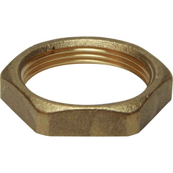 Maestrini Brass Hexagonal Lock Nut (1-1/2" BSP Female / Packaged)