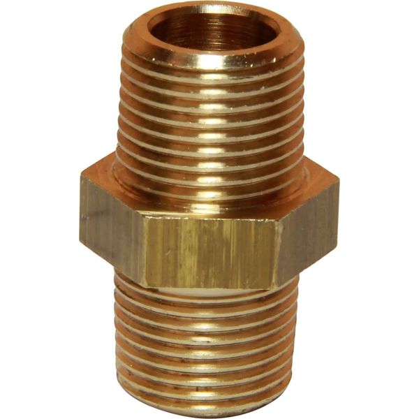 Maestrini Brass Equal Nipple (3/8" BSP Male / Packaged)