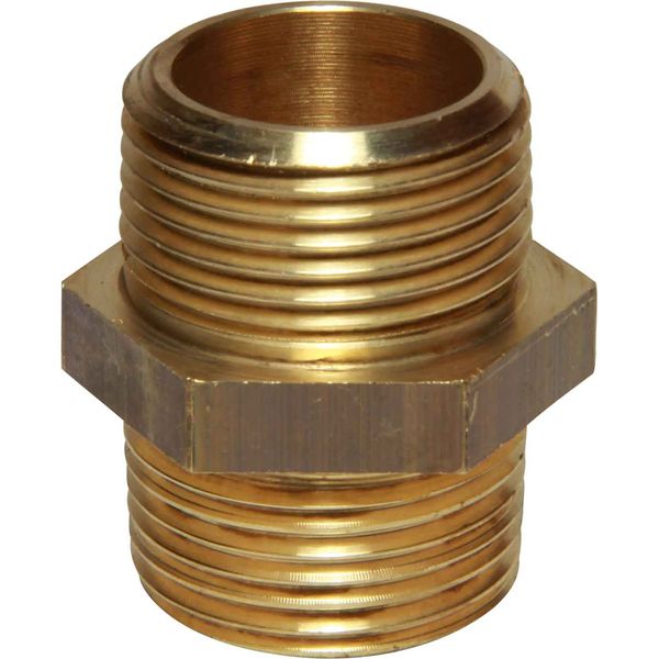 Maestrini Brass Equal Nipple (1" BSP Male / Packaged)