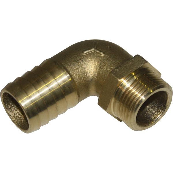 Maestrini Brass 90 Degree Hose Tail (3/4" BSP Male to 25mm Hose / Packaged)