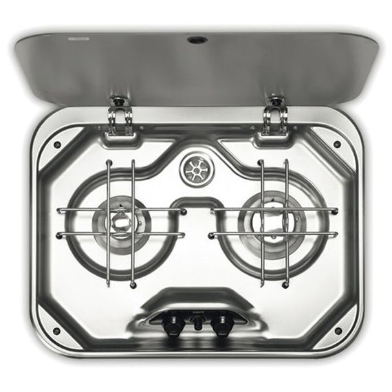 Dometic PI8062M Gas Cooker Hob (Double Burner & Glass Lid)