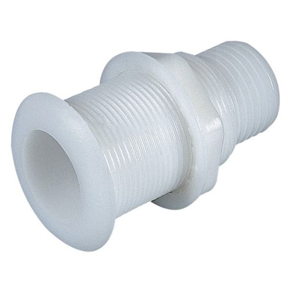 Can Plastic Transom Socket 70mm Diameter for 45mm Hose White