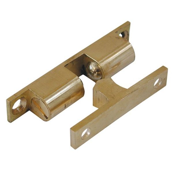 AG Double Ball Catch Brass 50mm Long Packaged