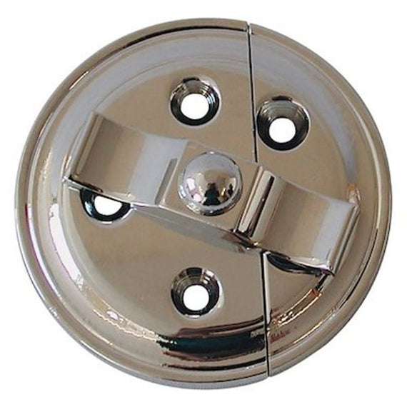 AG Button On Plate 2" Diameter Chromed Brass Packaged