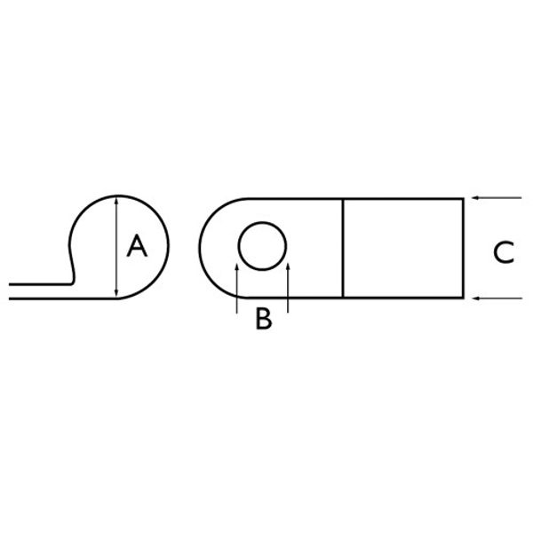 AMC Nylon P Clips 4.5mm Max Diameter (50)