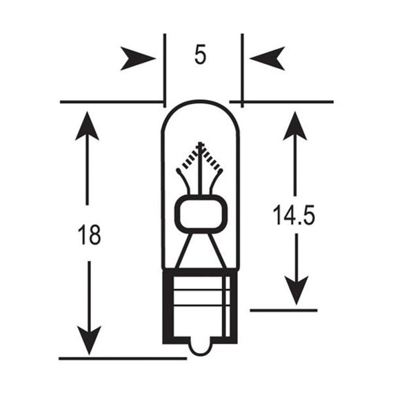 Ring Bulb 24V 1.2W Wedge Base W2 (Pk 10)