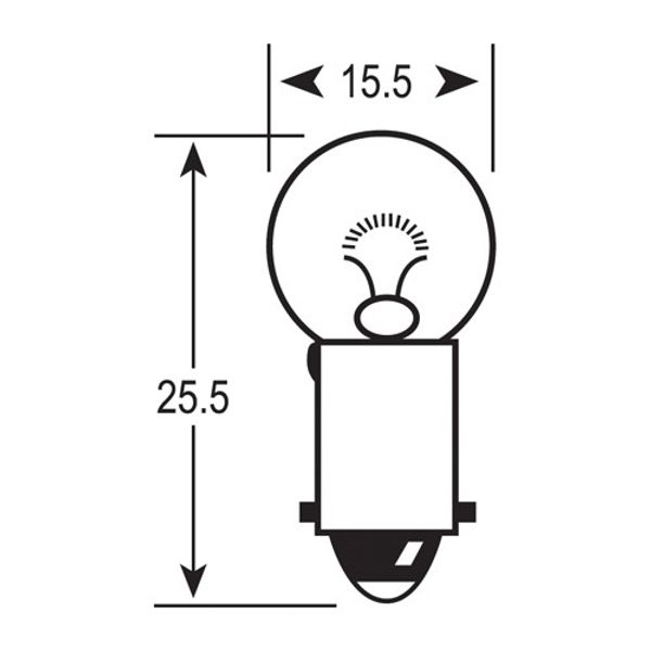 Ring Bulb 12V 5W BA9S (Pk 10)