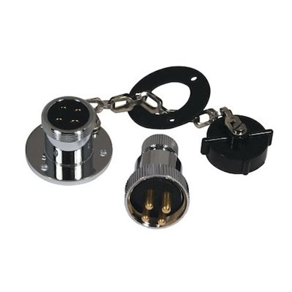 Trem Chrome 4 Pin Plug & Socket Max 3 Amp 38mm Packaged