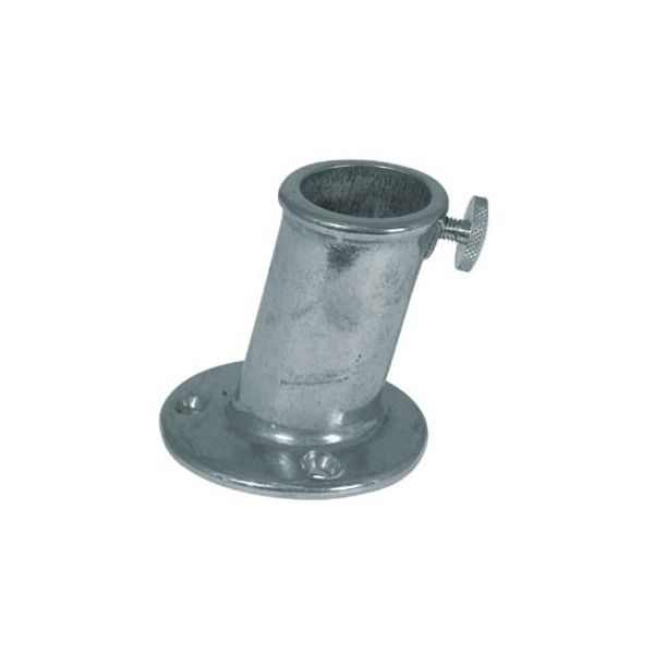 AG Flagpole Socket Chrome 56 x 25mm ID 10 Degree