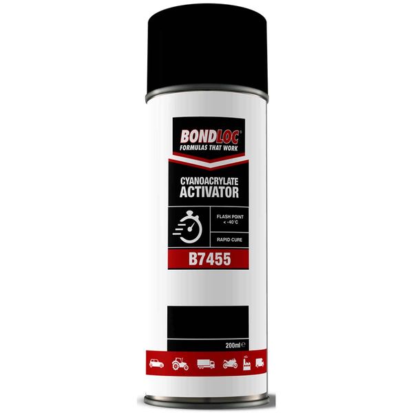 Bondloc B7455 CA Activator Aerosol (Clear / 200ml)