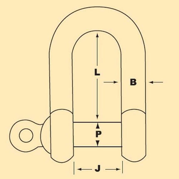 AG Stainless Steel D Shackle 8mm